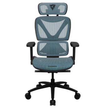 Silla de Oficina Reclinable Mesh con Cuero Sintético ThunderX3 XTC Chroma Azul/Negra